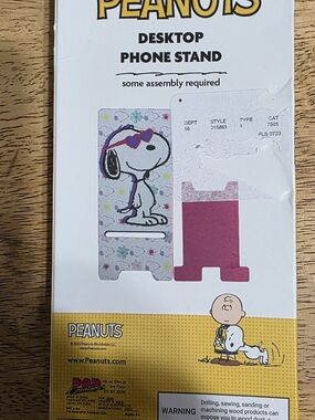 Peanuts Snoopy Floral White & Pink Desktop Phone Stand
